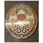 Monte Carlo, 36" x 48" Oval Mosaic Floor Medallion, Polished