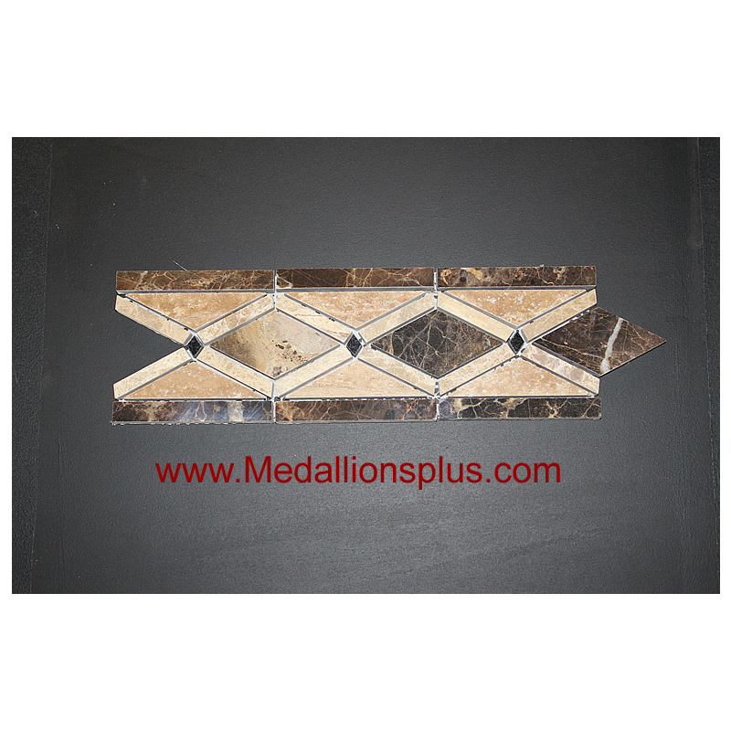 Marble Chain Polished Tile Border 4 X 12 Medallionsplus Com X 12 Marble Chain Polished Tile Border 4