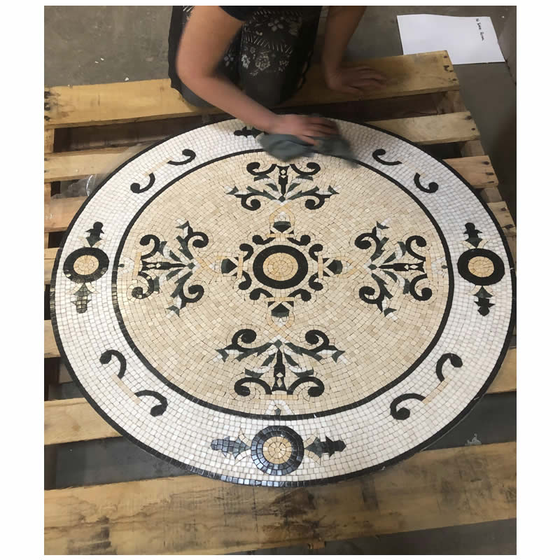 Audrey, 36" Mosaic Tile Floor Medallion  MedallionsPlus.com  Floor
