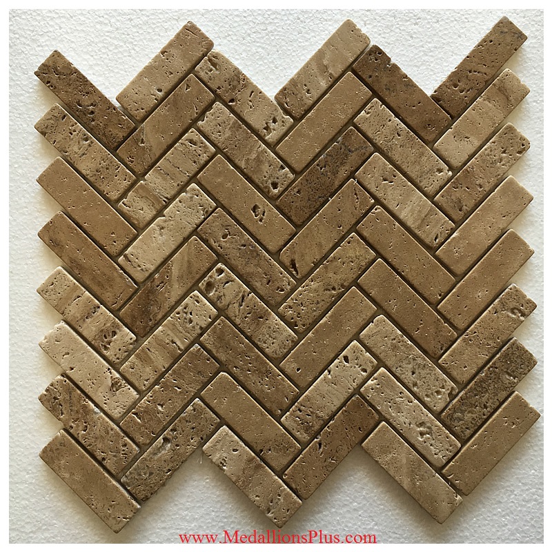 Herringbone Travertine Honed Mosaics Meshed On 12x12 Sheet Herringbone Travertine Honed Mosaics Meshed On 12x12 Sheet