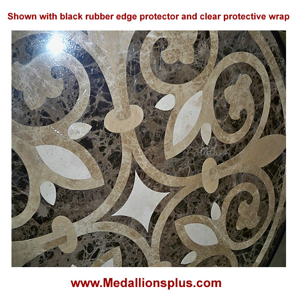 TUSCANY II, 36" Polished Stone Floor Medallion