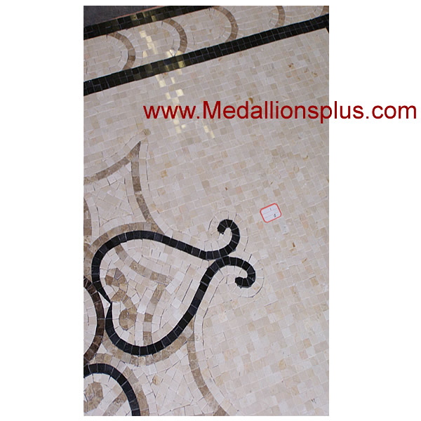 ELEGANTE, 72 x 42" Rectangular Polished Mosaic Floor Inlay