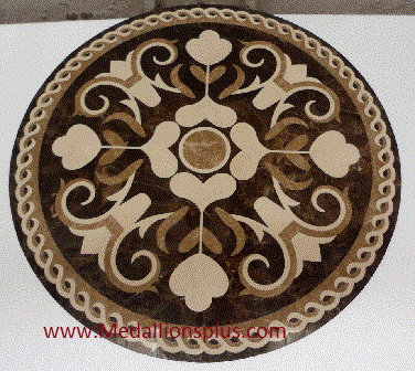 Beautiful Custom Stone Floor Medallion