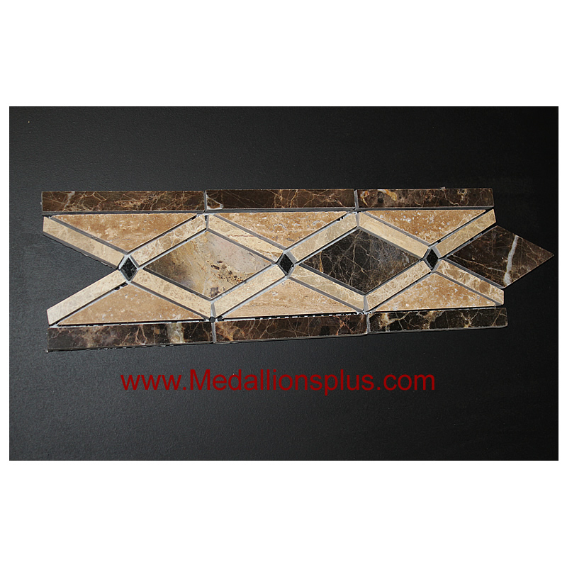 Marble Chain Polished Tile Border 4 X 12 Medallionsplus Com Marble Chain Polished Tile Border 4 X 12