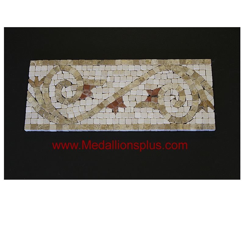 Ruby, Mosaic Tile Listello 5" x 12"