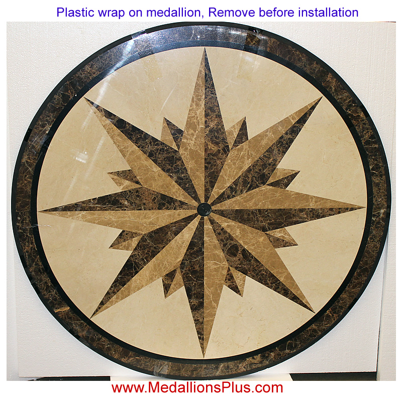 Star, 24" Stone Floor Medallion - MedallionsPlus.com - Floor Medallions