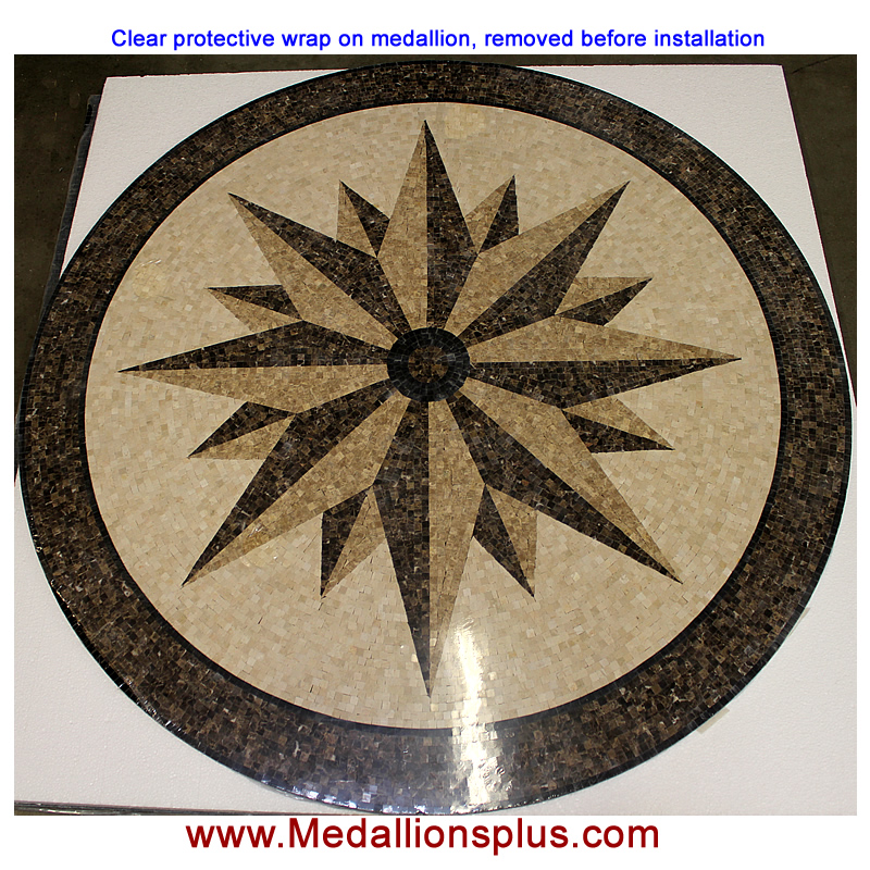 Medallions Plus Floor On Tile Mosaic Stone Star Light 36 Polished Mosaic Floor Medallion