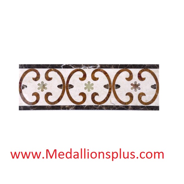 Harmony waterjet tile border 4 x 12 Floor