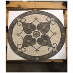 Brisbon 24" nonpolished Mosaic Floor Medallion