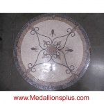 Elegante 48" nonpolished Mosaic Floor Medallion