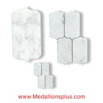 Carrara White Marble Waterjet Cut Tile - Design 27