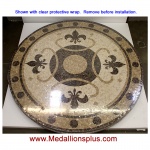 RENAISSANCE, 48" Polished Mosaic Floor Medallion