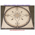 ELEGANTE, 48" Honed Square Mosaic Medallion