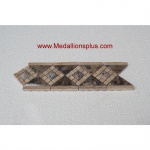 3D Dark Emperador Honed- Tile Border 4" x 12"