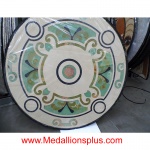 Inca, Honed and Polished, 48" Stone Floor Medallion