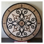 KRISTINE II, 24" Waterjet Stone Floor Medallion