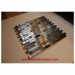 Stainless Steel and Crystal Glass Backsplash