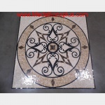KRISTINE II, 48" Polished Square Mosaic Medallion