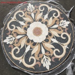 MARSEILLE II, 52.34" Mosaic Floor Medallion - Honed