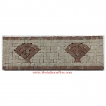 Harbor (rojo), Honed Mosaic Tile Listello 4" x 12"