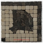Harbor (brown), Honed Mosaic Tile Listello Corner 4" x 4"