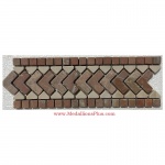 Evrett, Honed Mosaic Tile Listello 4" x 12"