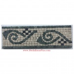 Cole (green), Honed Mosaic Tile Listello 4" x 12"