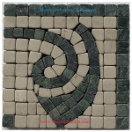 Cole (green), Honed Mosaic Tile Listello Corner 4" x 4"