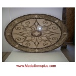 Waterjet Oval Medallion - Design 11