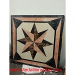 Red Star, 48" Waterjet Stone Floor Inlay