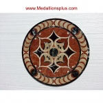 Venetian Rojo, 19 3/4" Stone Floor Medallion