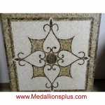 ROMA, 34 1/8th" Square Stone Floor Inlay