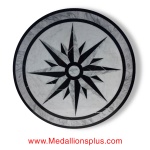 STAR LIGHT CARRARA, 36" Waterjet Medallion