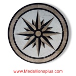 STAR LIGHT CARRARA II, 36" Waterjet Medallion