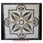 TORINO, 36" Square Mosaic Medallion - Tumbled