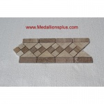 Travertine and Marble Diamond- Tile Border 5" x 12"