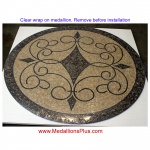 Iron Works II, 60" Honed Mosaic Floor Medallion