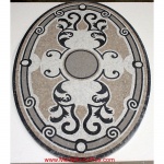 Venetian, 36" x 48" Oval Mosaic Floor Medallion, Honed