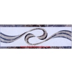 Aroma 4 x 12 waterjet tile border