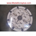 Audrey, 48" Polished Mosaic Tile Floor Medallion