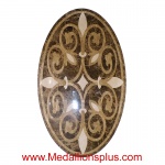 Tuscany, 36" x 60" Oval Waterjet Cut Floor Medallion, Polished