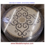 Bordeaux, 48" Polished Mosaic Floor Medallion