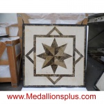 Constellation Square, 36" Waterjet Stone Floor Inlay