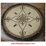 Elegante 48" Polished Mosaic Floor Medallion