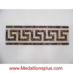 Greek II, Mosaic Tile Listello 4" x 13 1/2"