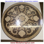 Rosea 48" Polished Mosaic Floor Medallion