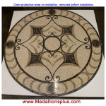 Mariposa 48" Honed Mosaic Floor Medallion