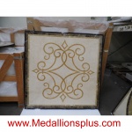 Iron Works IV, 36" Waterjet Stone Floor Inlay