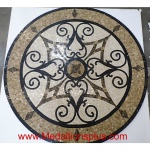 KRISTINE II, 24" Polished Mosaic Floor Medallion