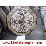 Kristine, 36" Octagon - Waterjet cut Floor Medallion
